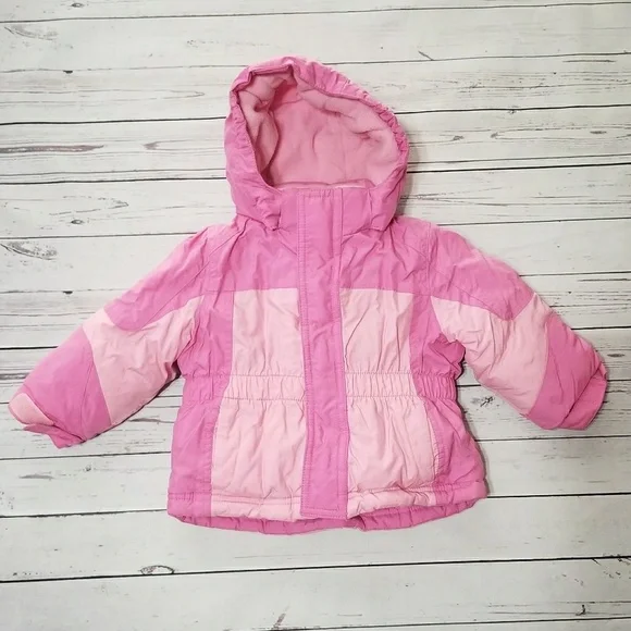 Kids Baby Hooded Pink Winter Jacket - Picture 1 of 7